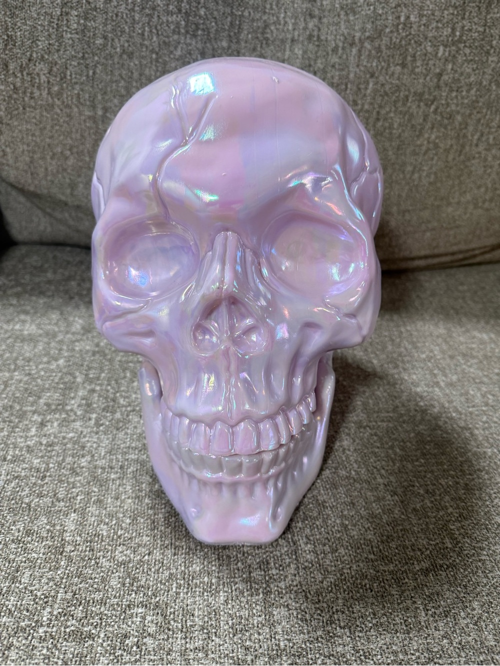 Iridescent Pink Skull Decor